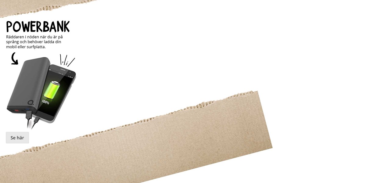 Ladda din enhet med en powerbank
