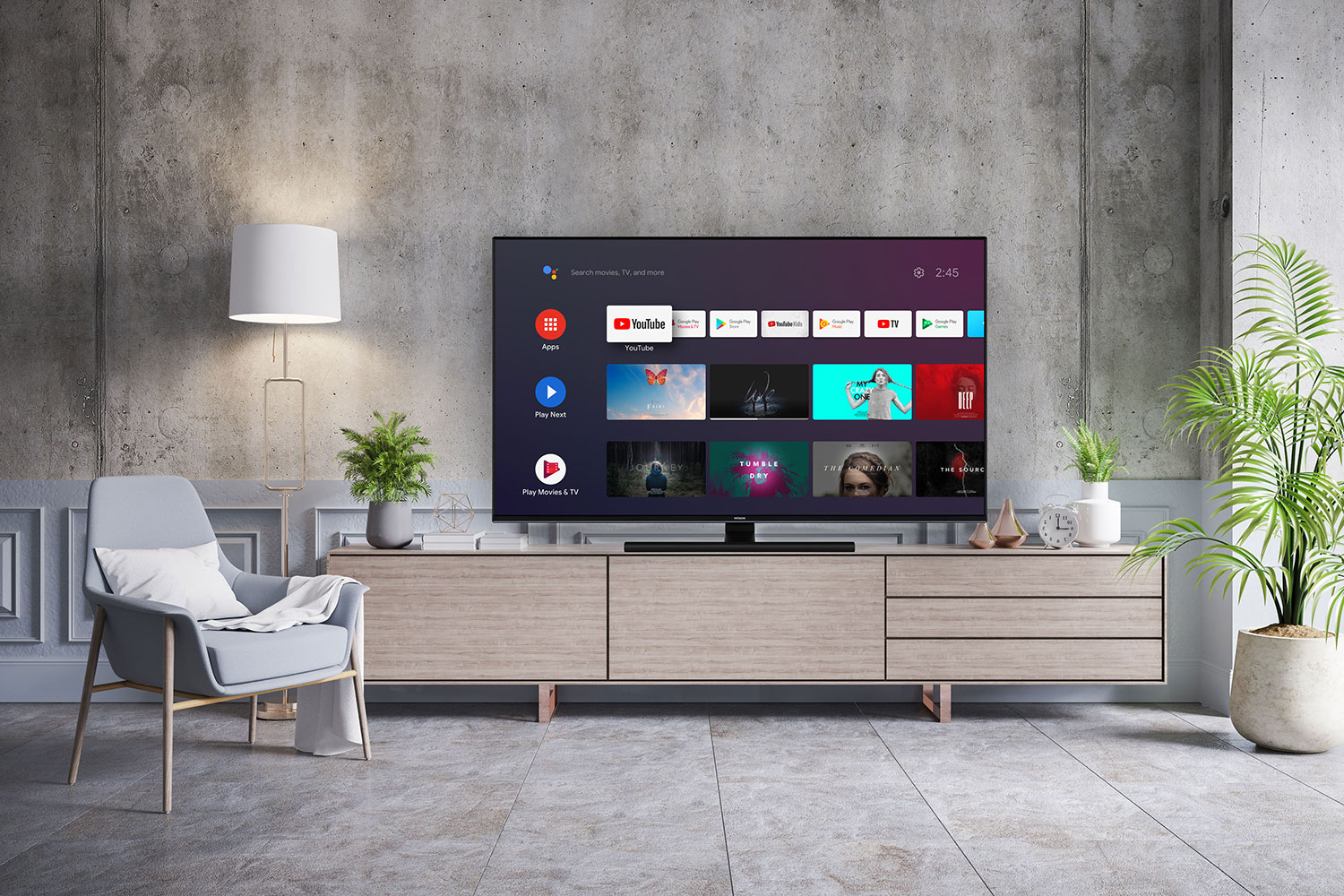 Hitachi 65HAL7250 65" UltraHD TV med Android TV och inbyggd Chromecast