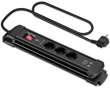 Andersson Surge protection 3-way with USB-ports 1,5m (12000A)