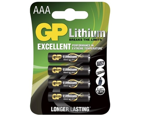 4-pack AAA-litiumbatteri 1.5V (24LF-2U4)
