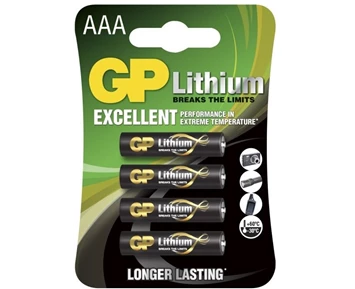 GP AAA Litium batteri 1.5V, 24LF-2U4, 4-pack