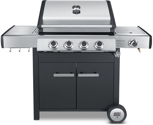 Classic gasolgrill med 4 brännare & sidobord