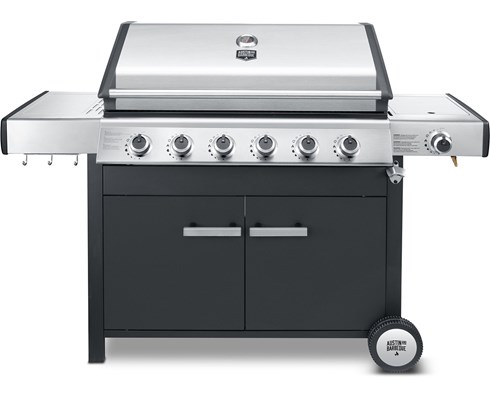 Classic gasolgrill med 6 brännare & sidobord