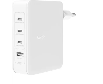 Belkin 140W GaN laddare med 3 USB-C, 1 USB-A port