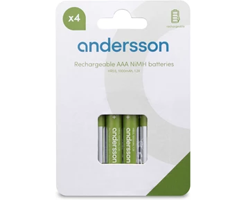 Andersson HR03 AAA NiMH 1000mAh 4-pcs