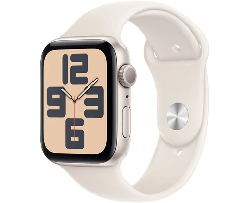 Apple Watch SE GPS 44mm Starlight Aluminium Case with Starlight Sport ...