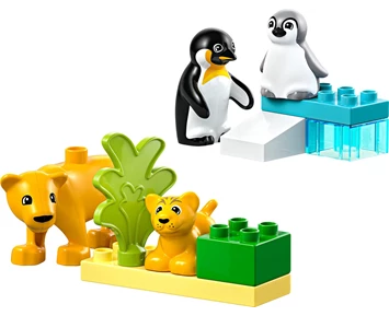 LEGO LEGO DUPLO Town Vilda djurfamiljer: Pingviner och lejon 10442