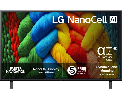 LG 43" 4K NanoCell-TV med levande bildkvalitet