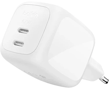 Belkin 67W Dual USB-C PD Gan Wall Charger with PPS - White