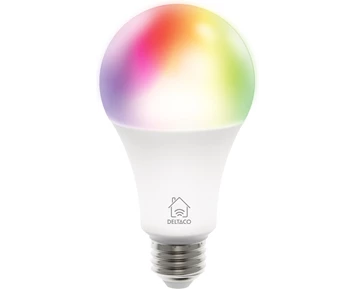 Deltaco SMART HOME LED LAMP, RGB, E27, A60, 9W