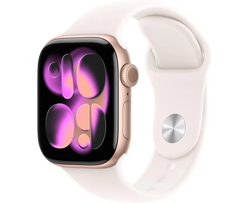 Apple Watch Series 11 GPS 42mm Rose Gold Aluminium Case with Light Blush Sport Band