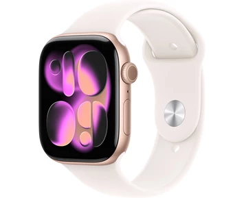 Watch Series 11 GPS 46mm Rose Gold Aluminium Case with Light Blush Sport Band - M/L