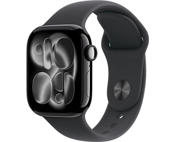 Watch Series 11 GPS + Cellular 42mm Jet Black Aluminium Case with Black Sport Band - M/L