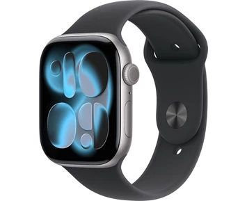 Watch Series 11 GPS 46mm Space Grey Aluminium Case with Black Sport Band - M/L