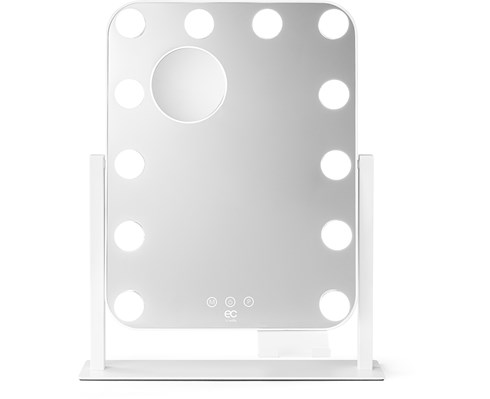 Sminkspegel med LED-ljus & mobilhållare