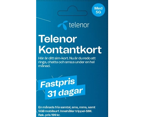 Telenor Prepaid Fastpris 1 månad | NetOnNet