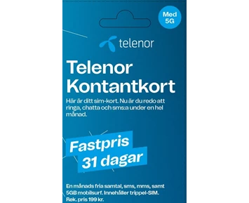 Telenor Prepaid Fastpris 1 månad