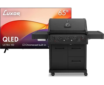 Austin and Barbeque AABQ - Pro 5+2B + Rotisserie + Luxor LXQ6550UHD