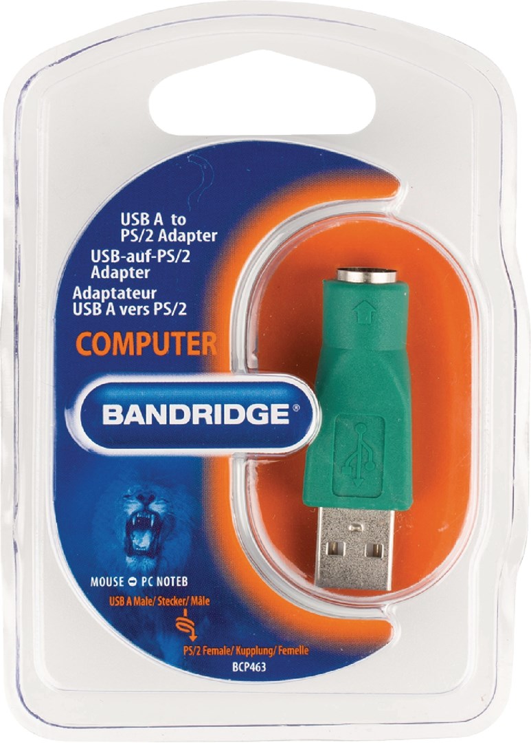 Bandridge USB 2.0 Adapter USB A Male to PS/2