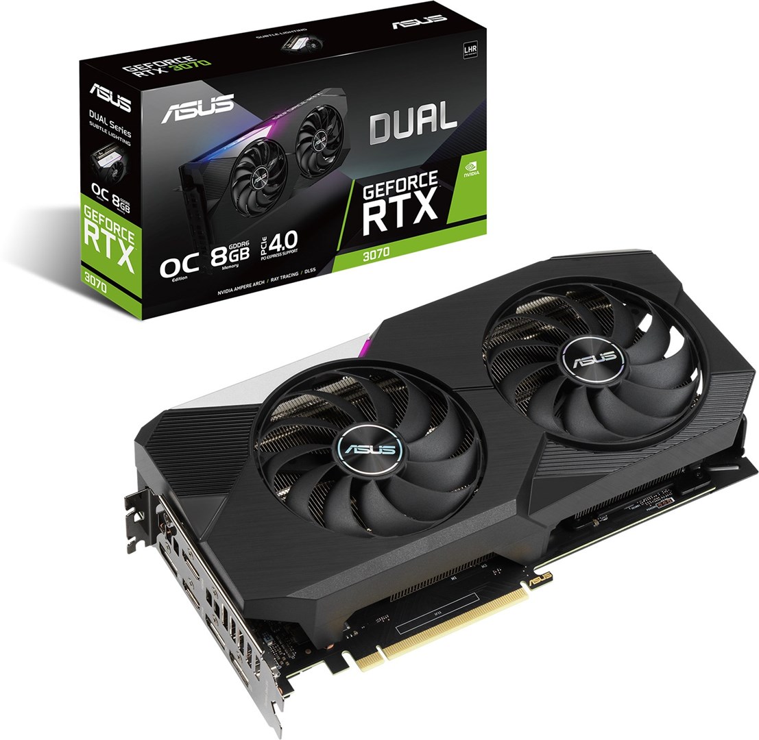 ASUS GeForce RTX 3070 Dual OC 8GB V2(LHR) | NetOnNet