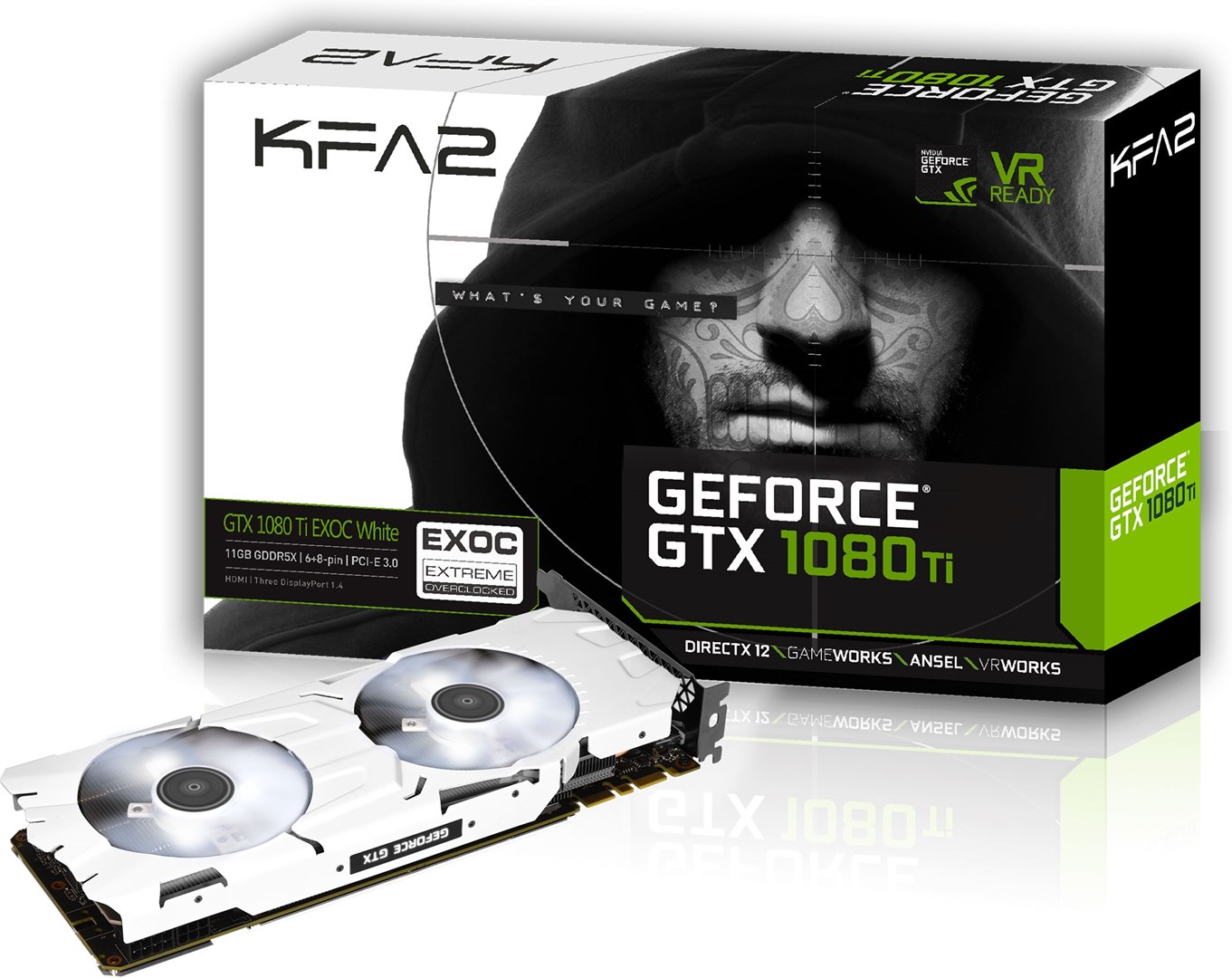 Kfa2 Geforce Gtx 1080 Ti Exoc 11gb KFA2 Geforce GTX1080Ti EXOC White 11GB | NetOnNet