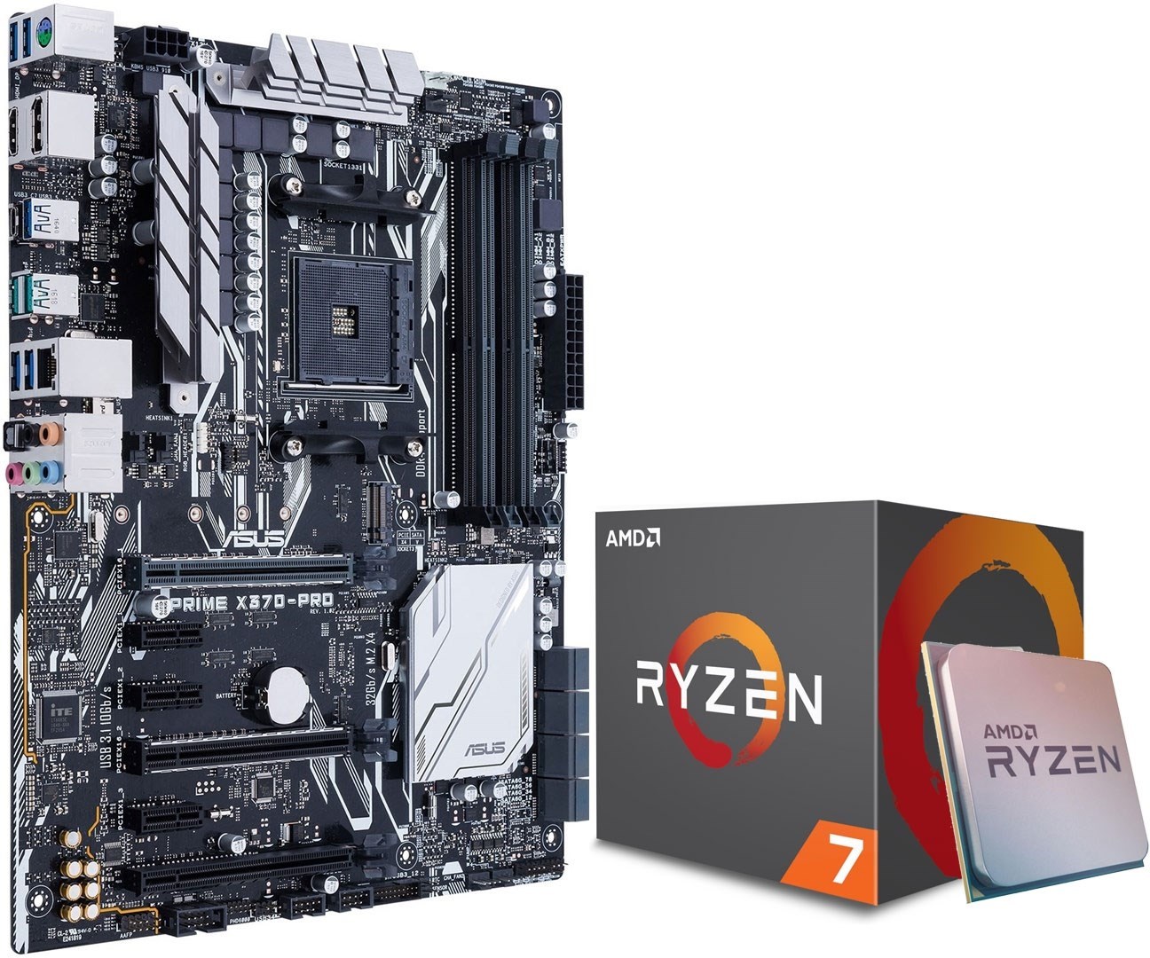AMD Ryzen 1700X + PRIME X370-PRO - Paket med ASUS PRIME ...