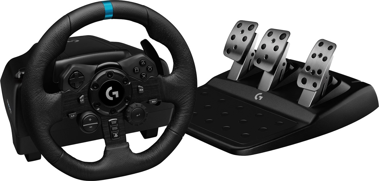 Logitech G923 Racing Wheel And Pedals For Ps4 And Pc Racingratt Med Pedaler Och Trueforce Forcefeedback