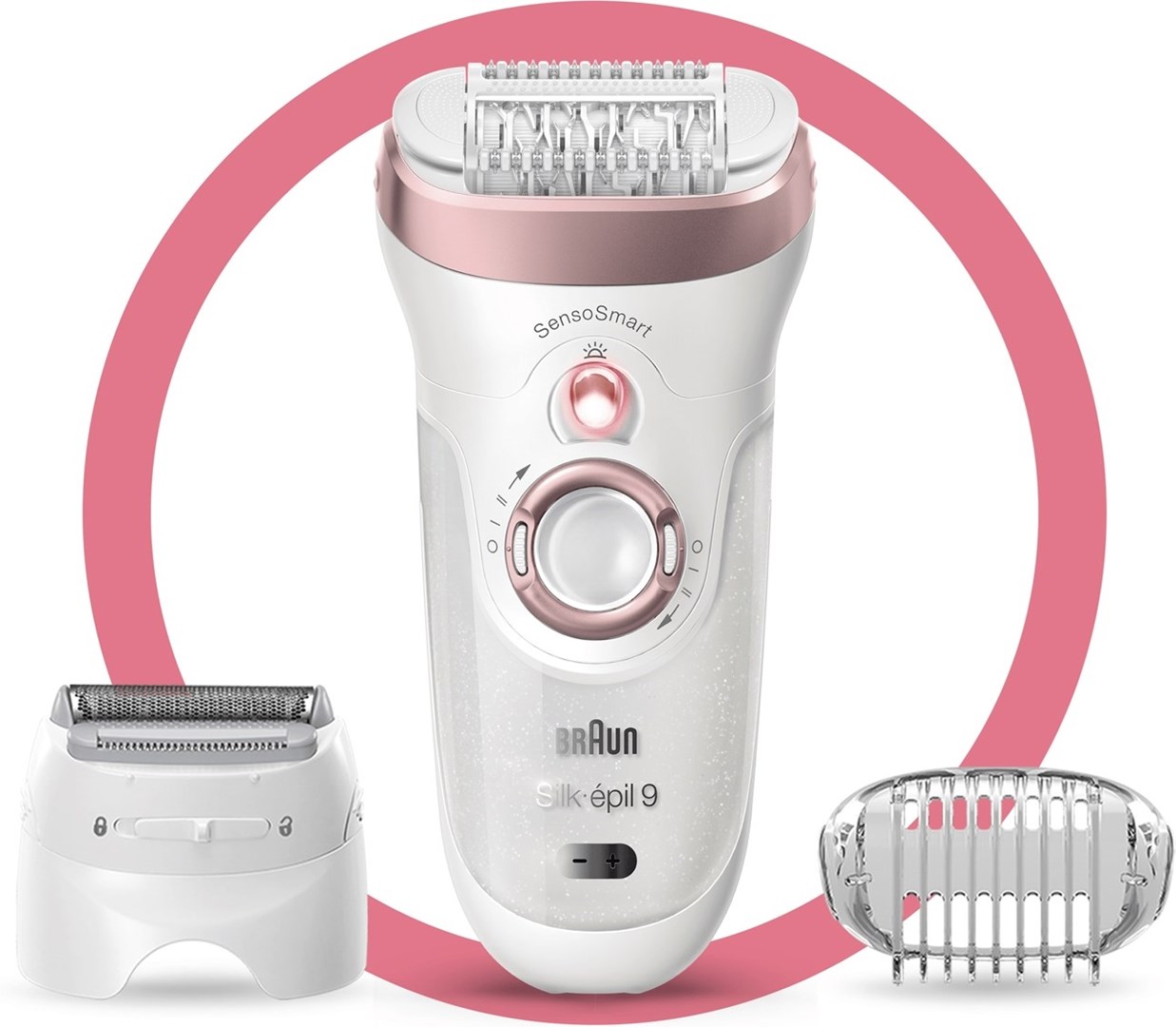 Braun Silképil 9 9720 Epilator Vattentät smart epilator med extra
