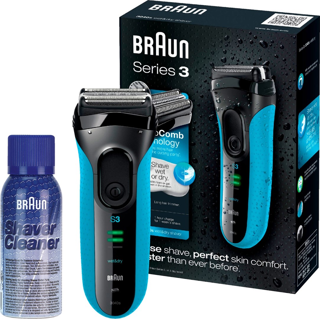 Braun Series 3 3040s W&D + Shaver Cleaner Världens mest sålda