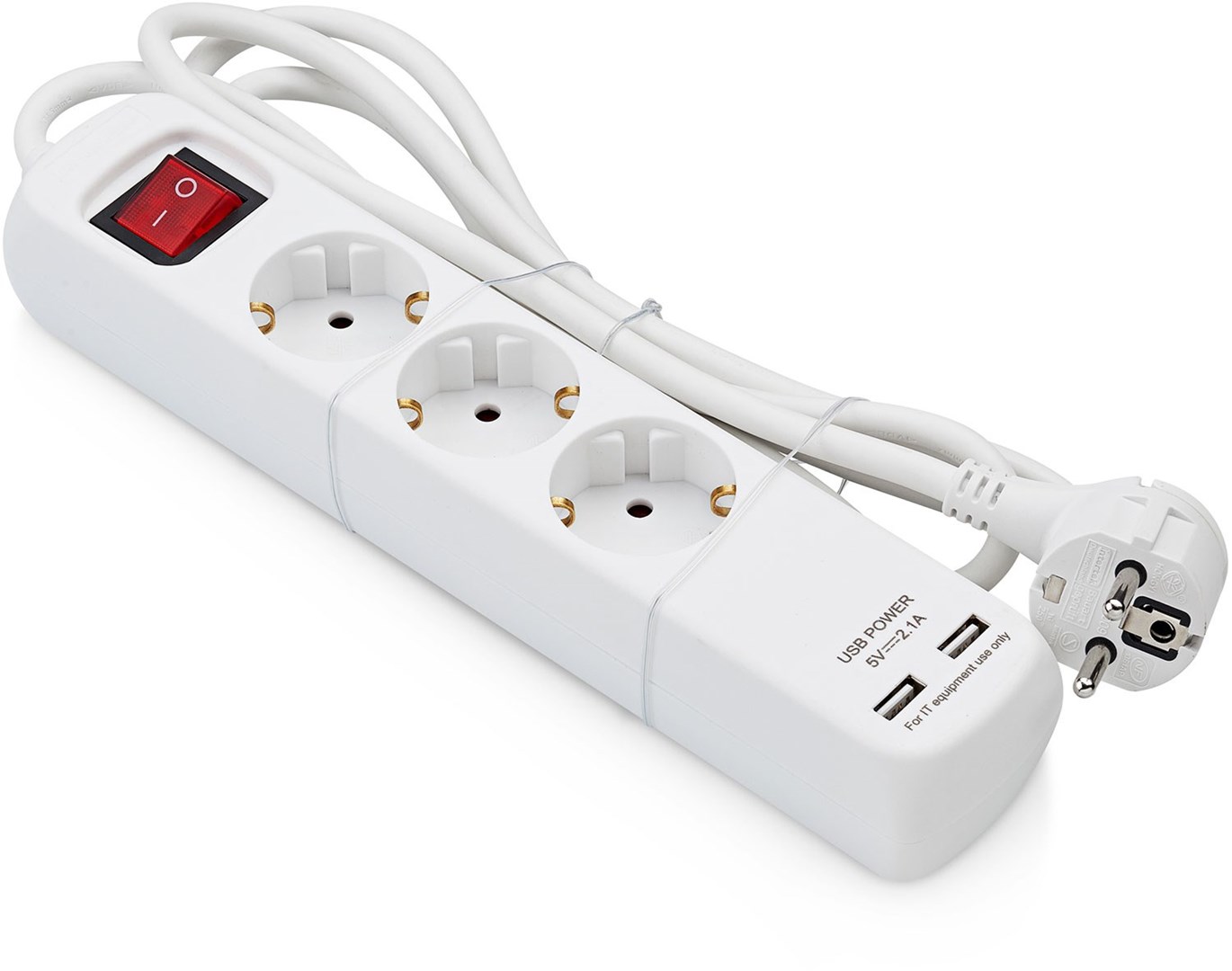 Andersson Extension lead 3way grounded, USB, 2...