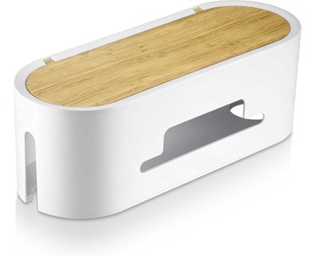 Andersson Cable box wood with pop up lid large White