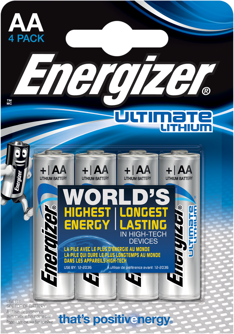Energizer lithium aa 4 pack aa batterier lr6 litium