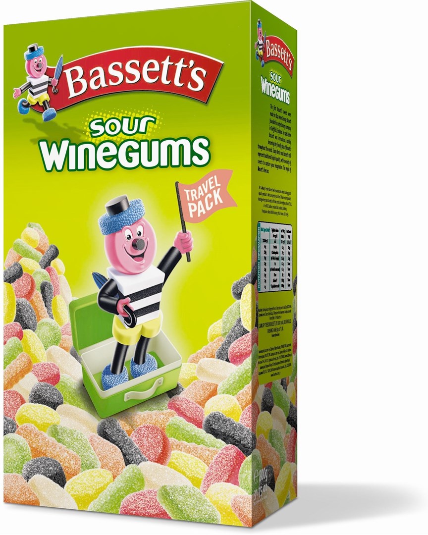 Bassets Winegum Sour 800 gram Vingummin Sour