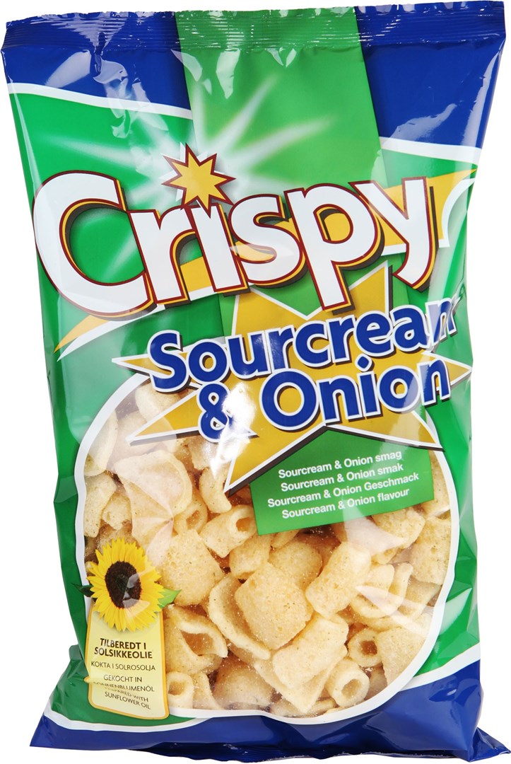Crispy Sourcream & Onion Snacks 175 g Smaskiga snacks med sourcream