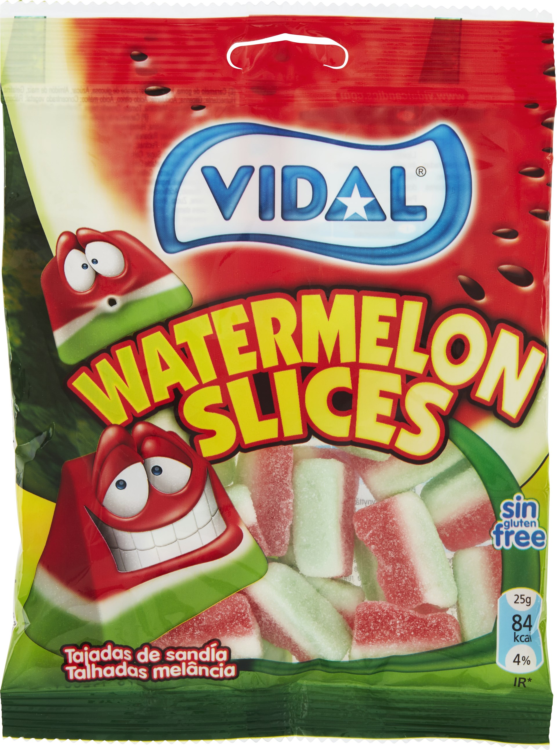 Vidal Watermelon Slieces Gelégodis med melonsmak
