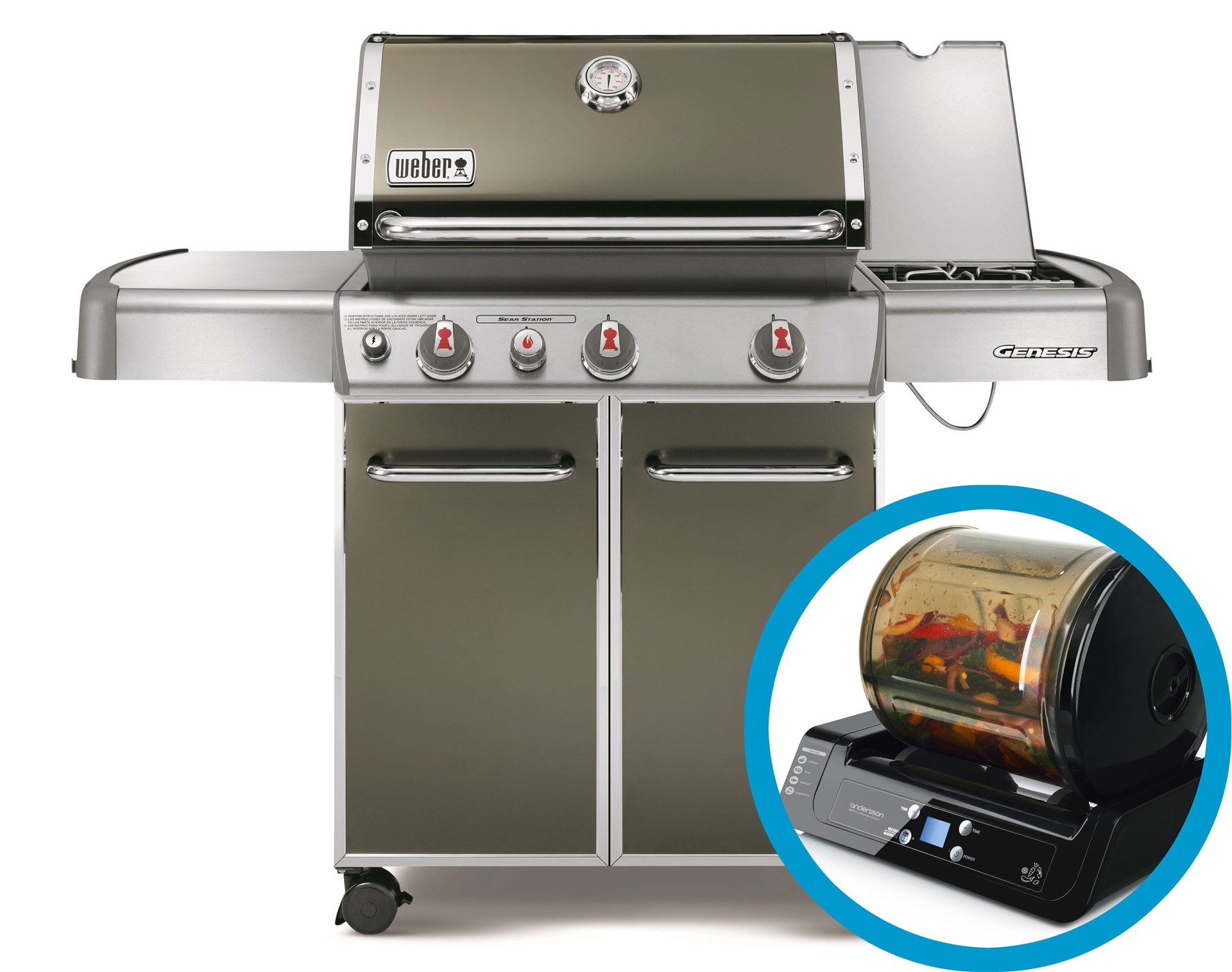 Weber Genesis E330 GBS + MAR 2.0 Exklusiv gasolgrill och grillmarinator