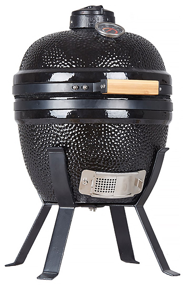 Kamado Sumo Mini 14" Svart Liten och flexibel kolgrill med handtag i