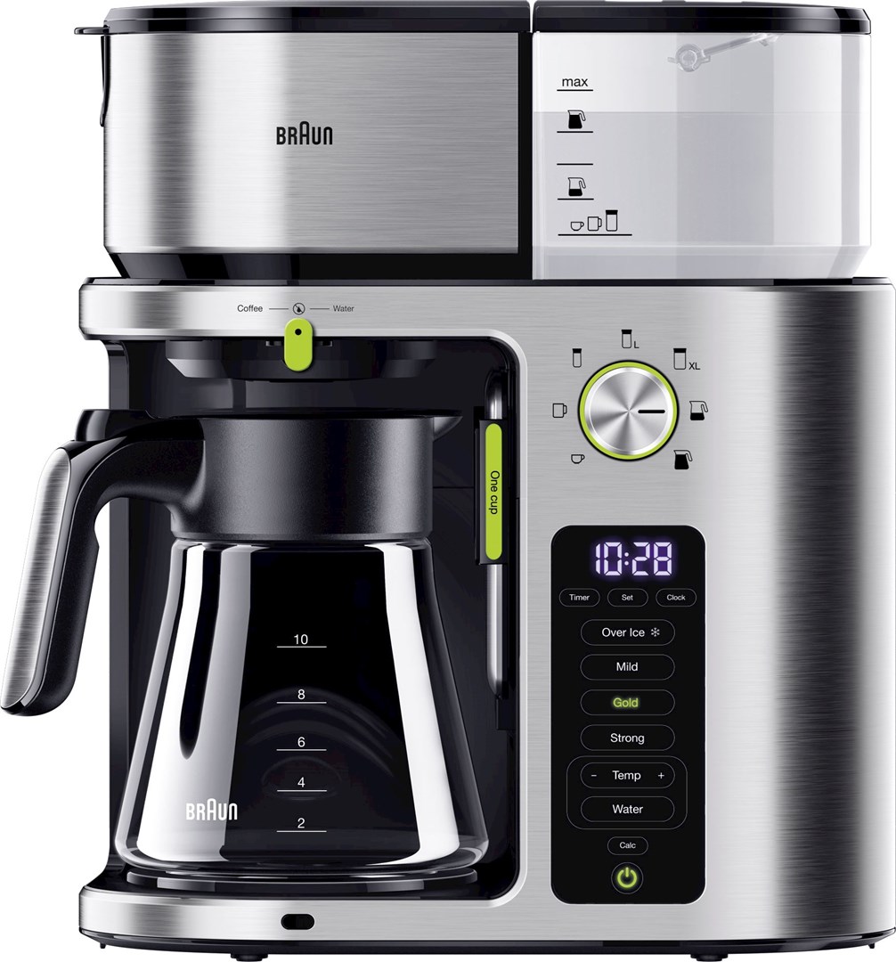 Braun MultiServe Coffee Machine + Hot Water KF9170SI ECBCcertifierad