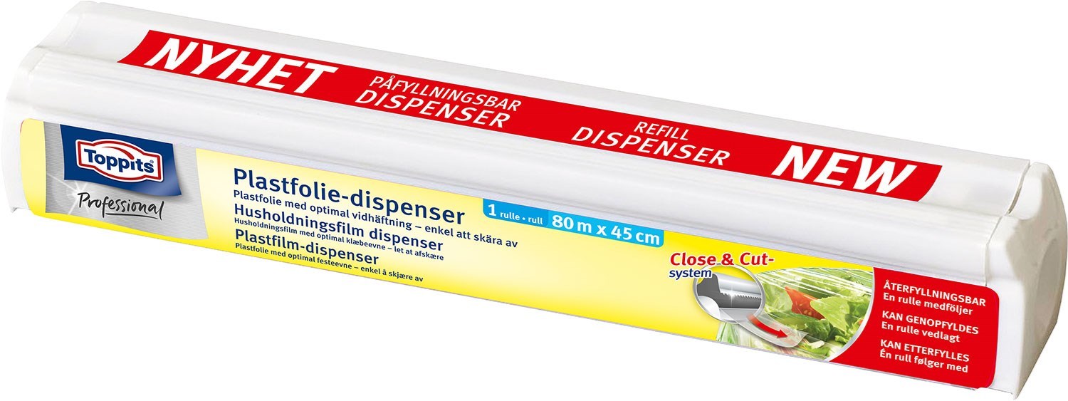 Toppits Catering cling film dispenser 80X45cm Återanvändbar dispenser