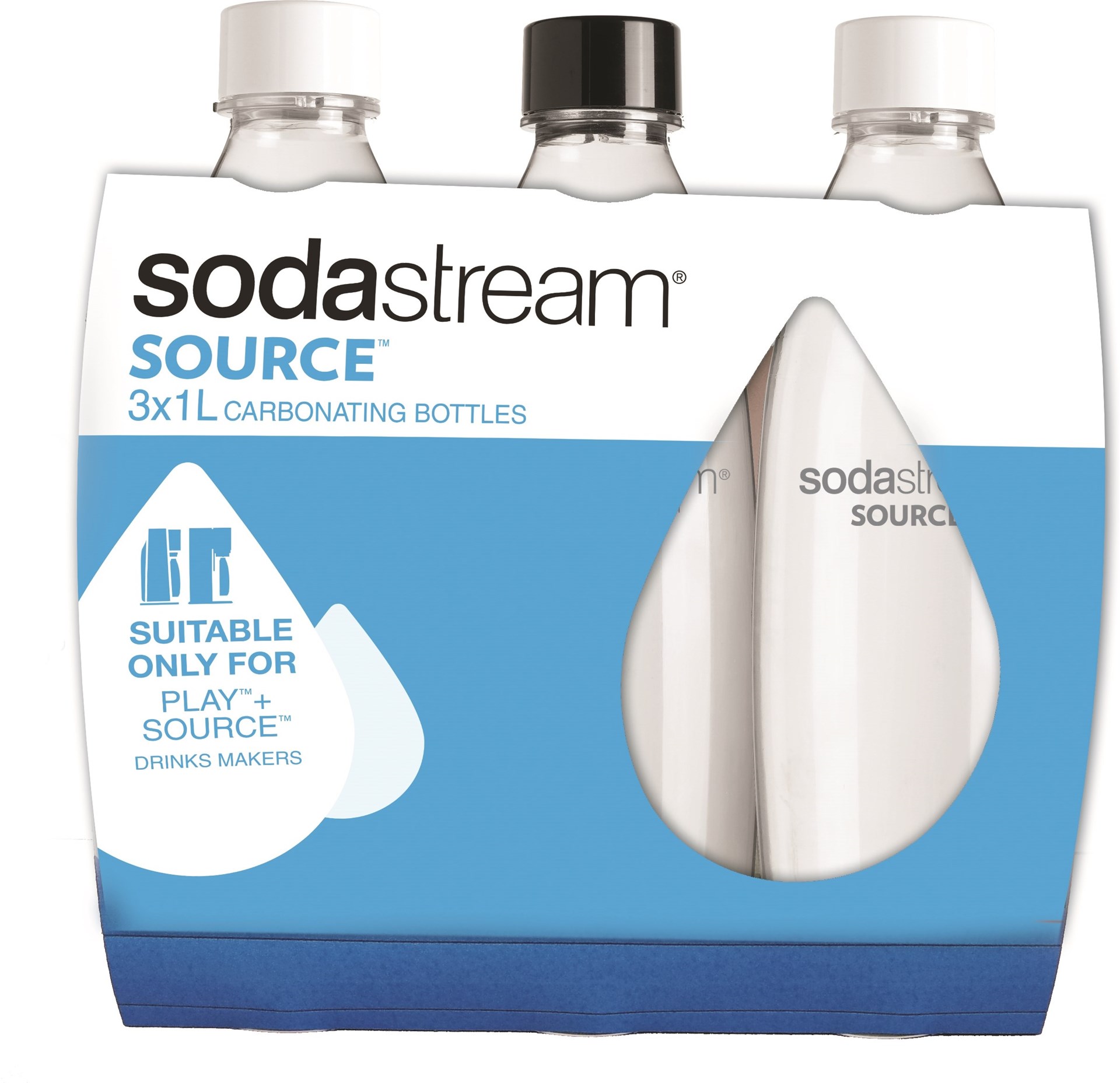 SodaStream Fuse bottle trio PET 3 x 1 L 3 st 1 liters petflaska med