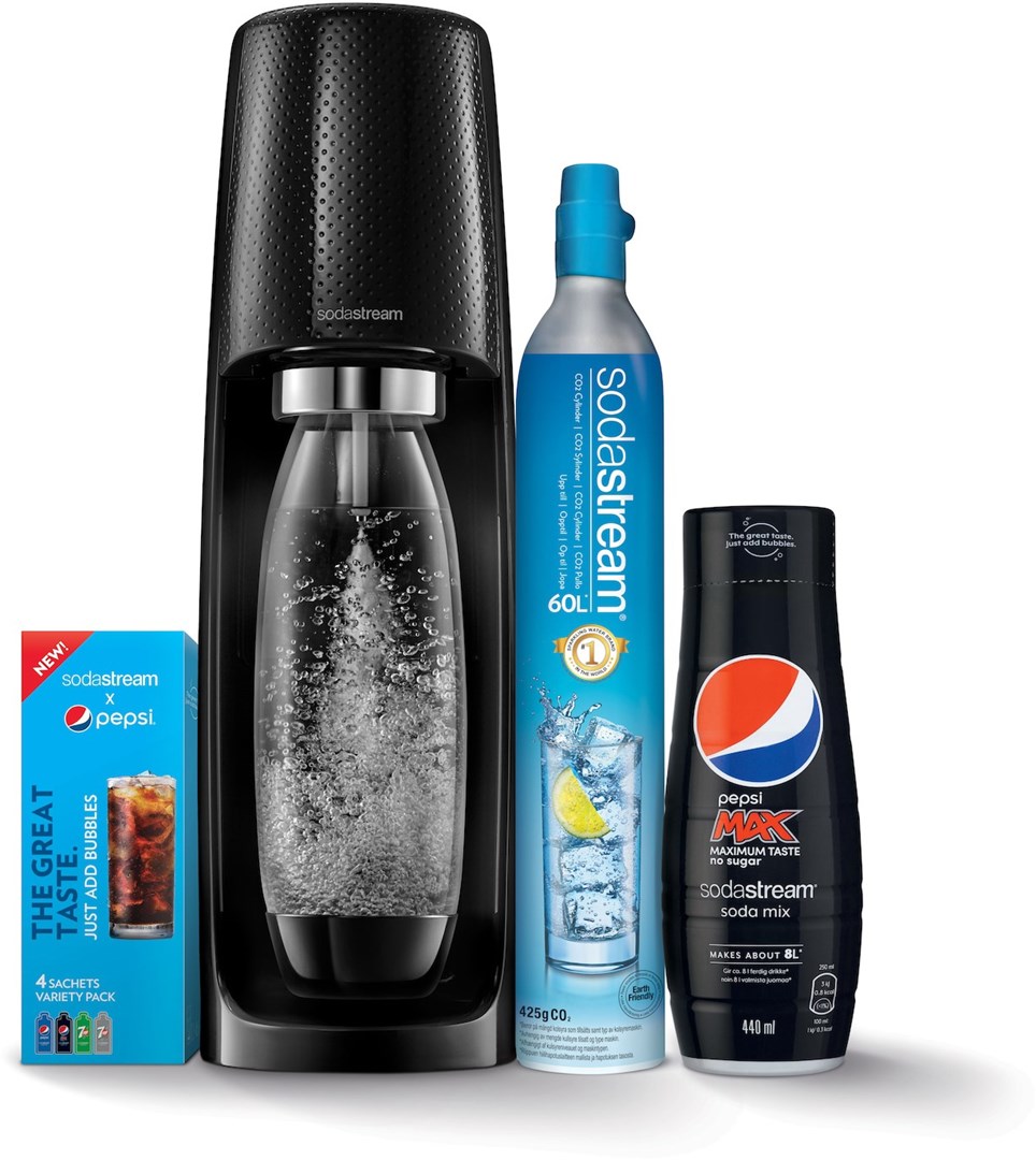 SodaStream Spirit Pepsi Bundle Sodastream med kolsyrepatron och smakessenser