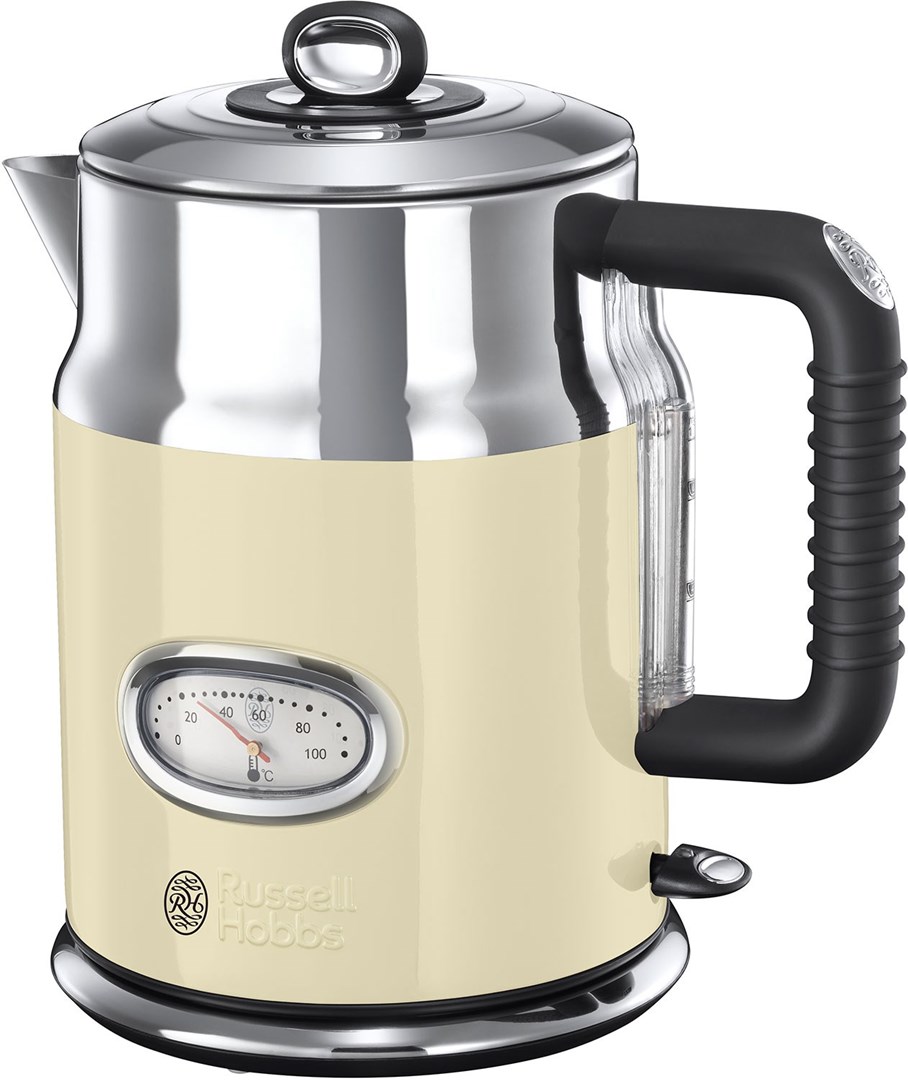 Russell Hobbs Retro Kettle Vintage Cream Retrodesignad vattenkokare