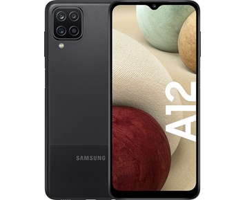 Samsung Galaxy A12 64GB Black - Galaxy A12 med fyra kameror och lång batteritid