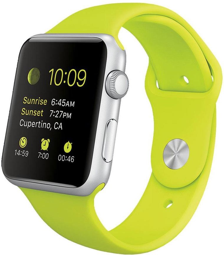 Apple Watch 38mm Silver Green Funktionsrika Apple Watch Sport 38mm