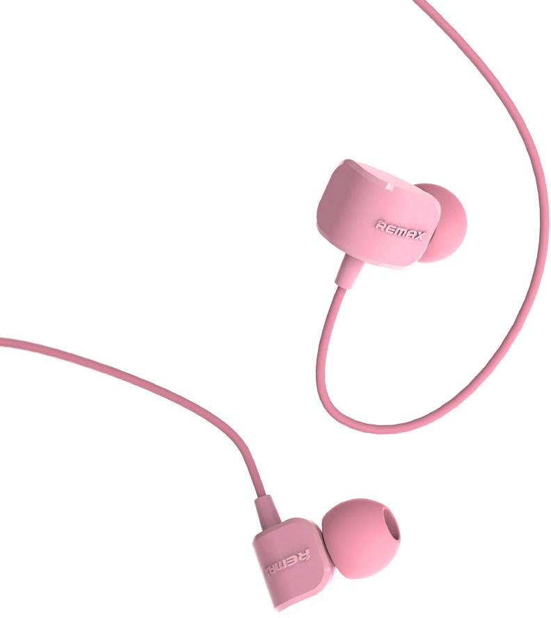 REMAX RM502 Pink Lätta InEar hörlurar med inbyggd mikrofon